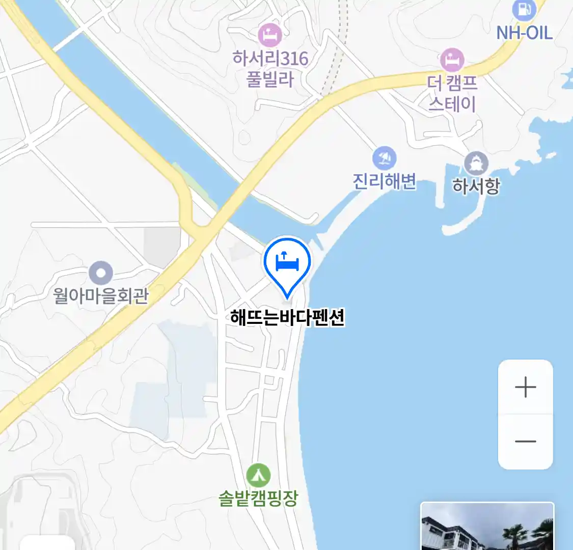 해뜨는바다펜션 위치