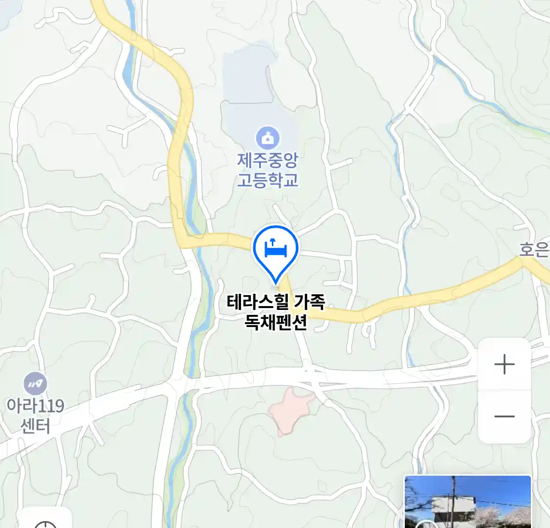 제주시 아라이동 애견동반펜션_테라스힐 가족 독채펜션 위치
