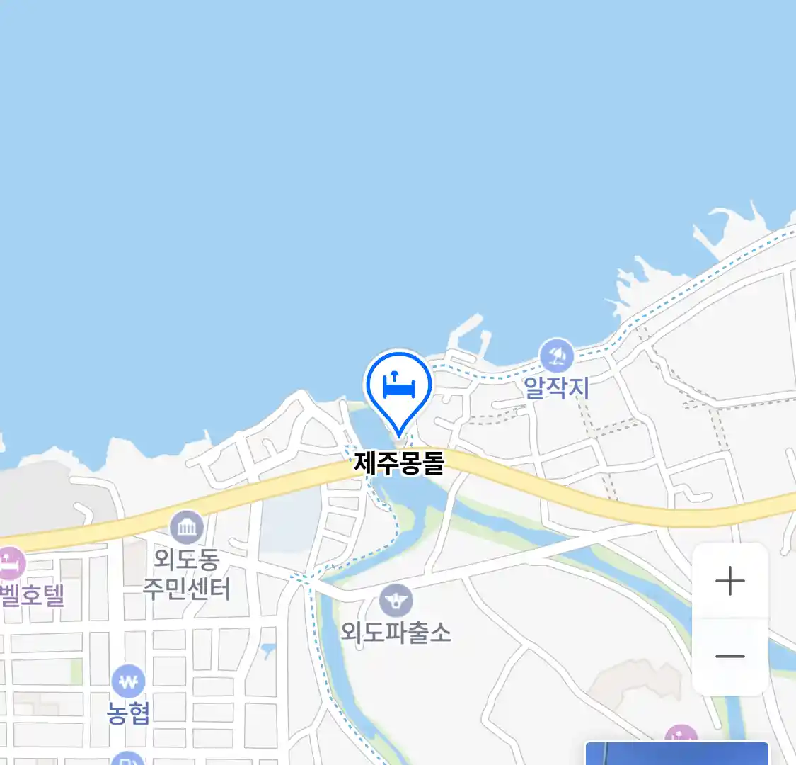제주시 외도이동 애견동반펜션_제주몽돌 위치