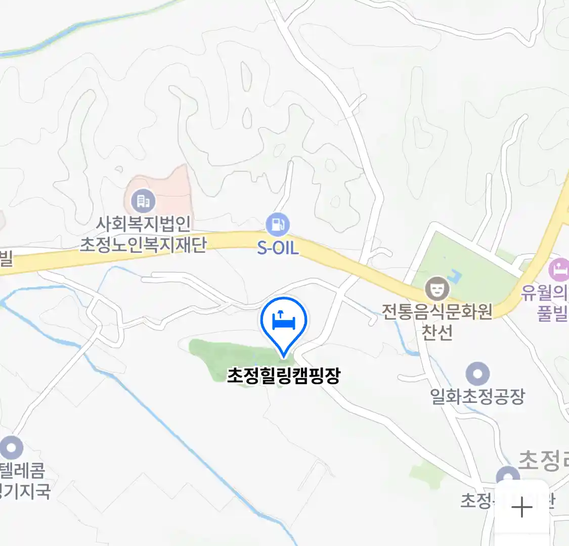 초정힐링캠핑장 위치