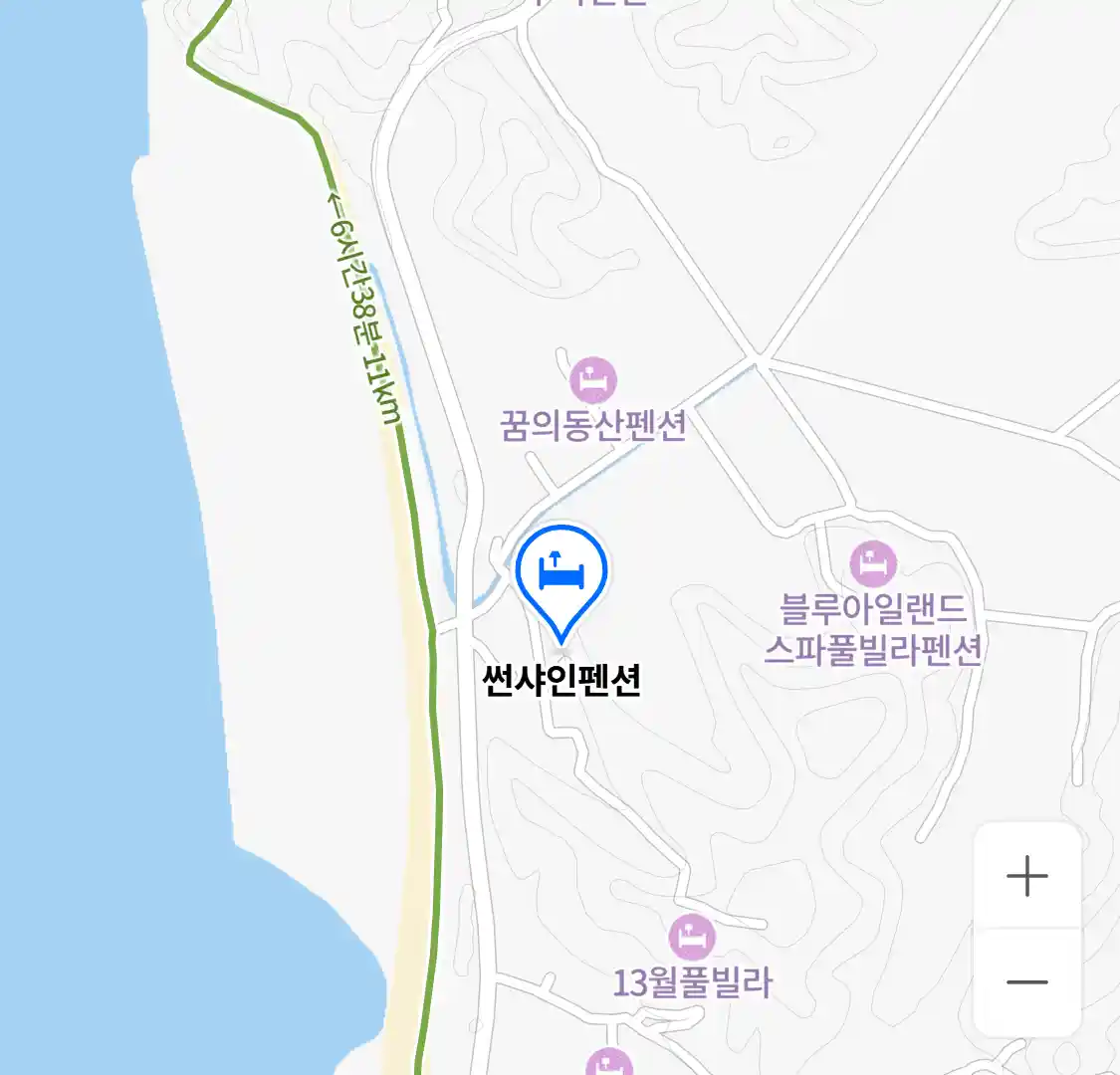 썬샤인펜션 위치